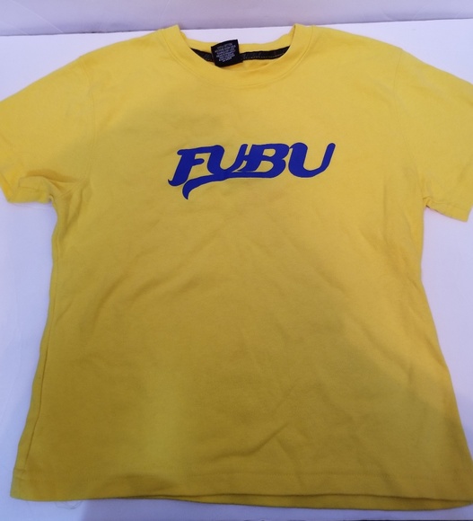Vtg. FUBU  (forusbyus) womens Yellow Medium - Picture 1 of 7